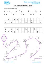 Worksheets for kids - the-alphabet-missing-letters